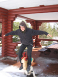 guillaume sur un renne finlandais
